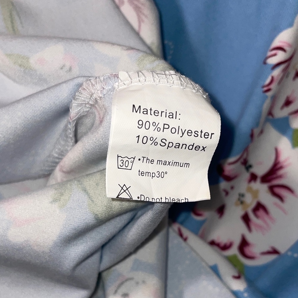 Light Blue Floral Maxi Dress with White & Pink Blooms - Picture 10 of 12